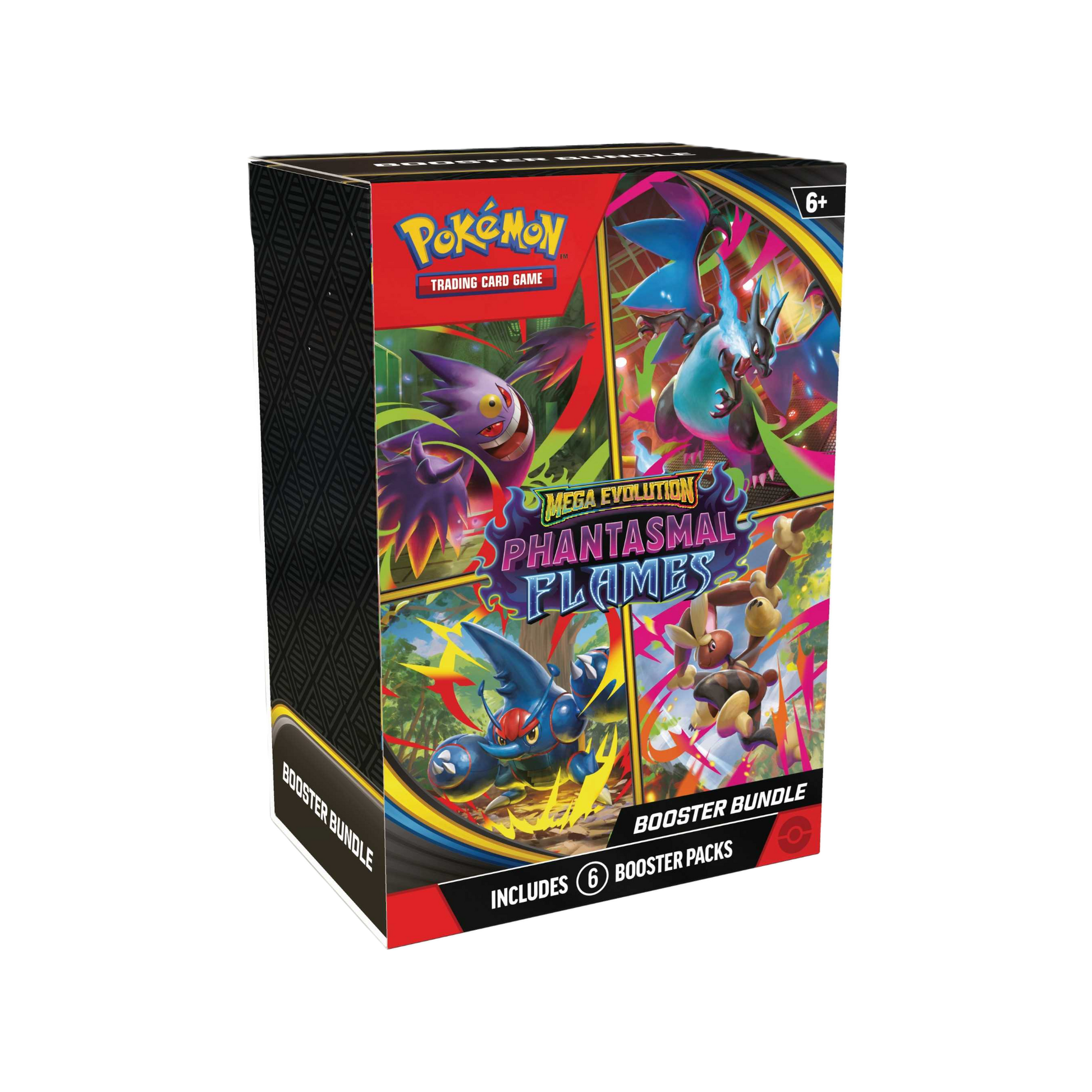 Pokémon trading card game booster bundle packaging with colorful artwork on a white background