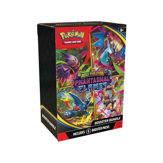 Pokémon trading card game booster bundle packaging with colorful artwork on a white background