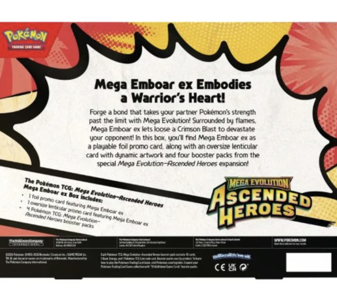 Pokémon Mega Evolution - Ascended Heroes EX Box Mega (set of 3) (Preorder)